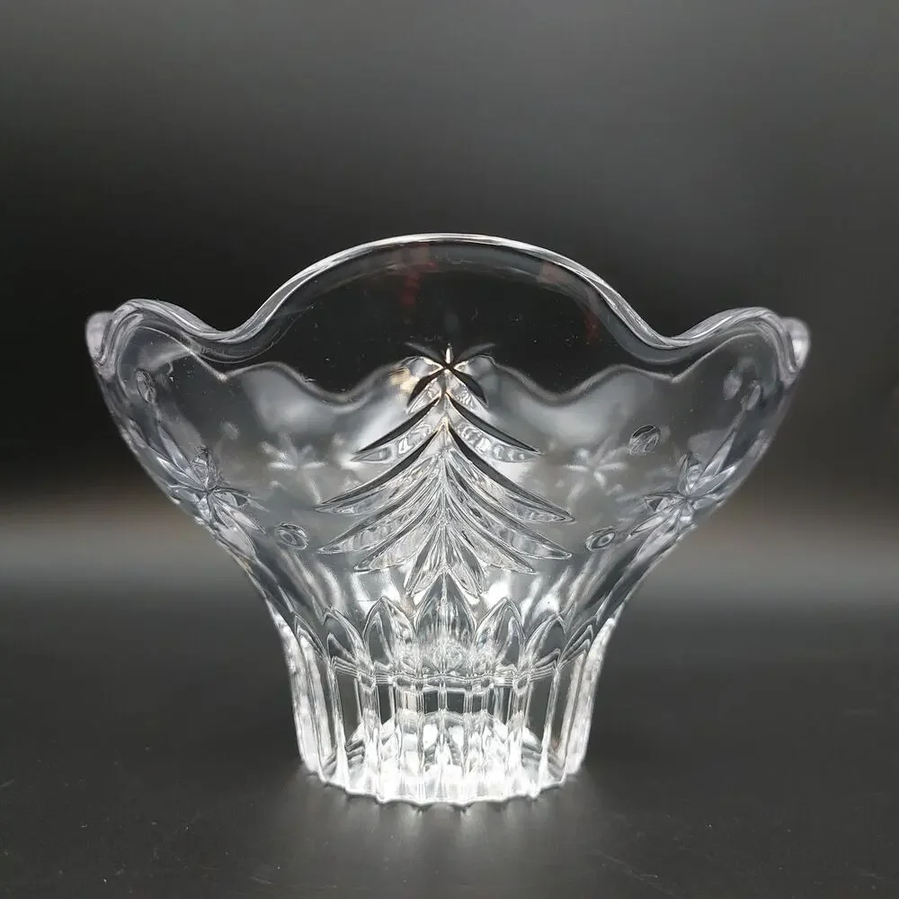 Mikasa Christmas Night Crystal Footed Bowl 6